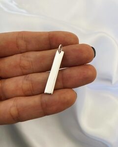 Dije Chapita Rectangular - Plata 925